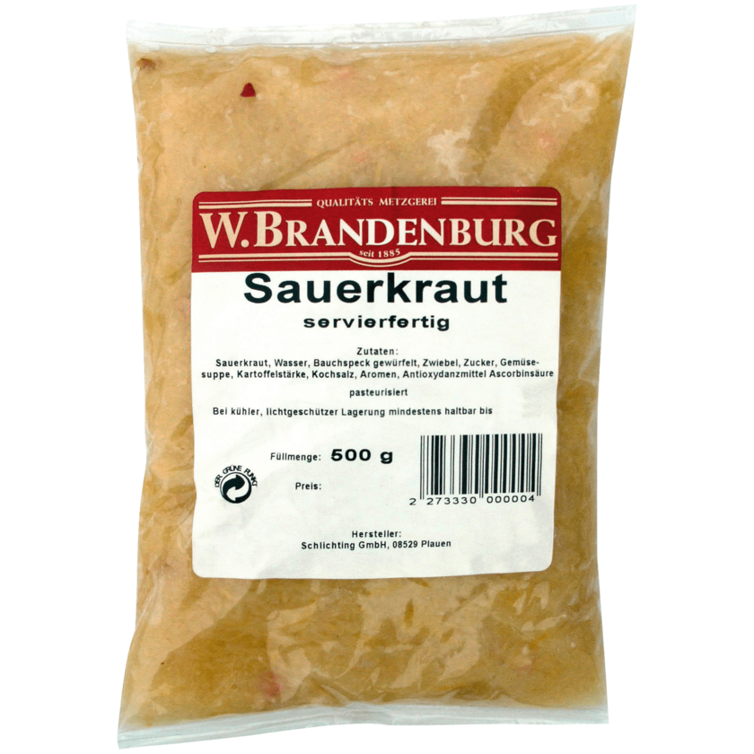 Wilhelm Brandenburg Servierfertiges Sauerkraut 500g